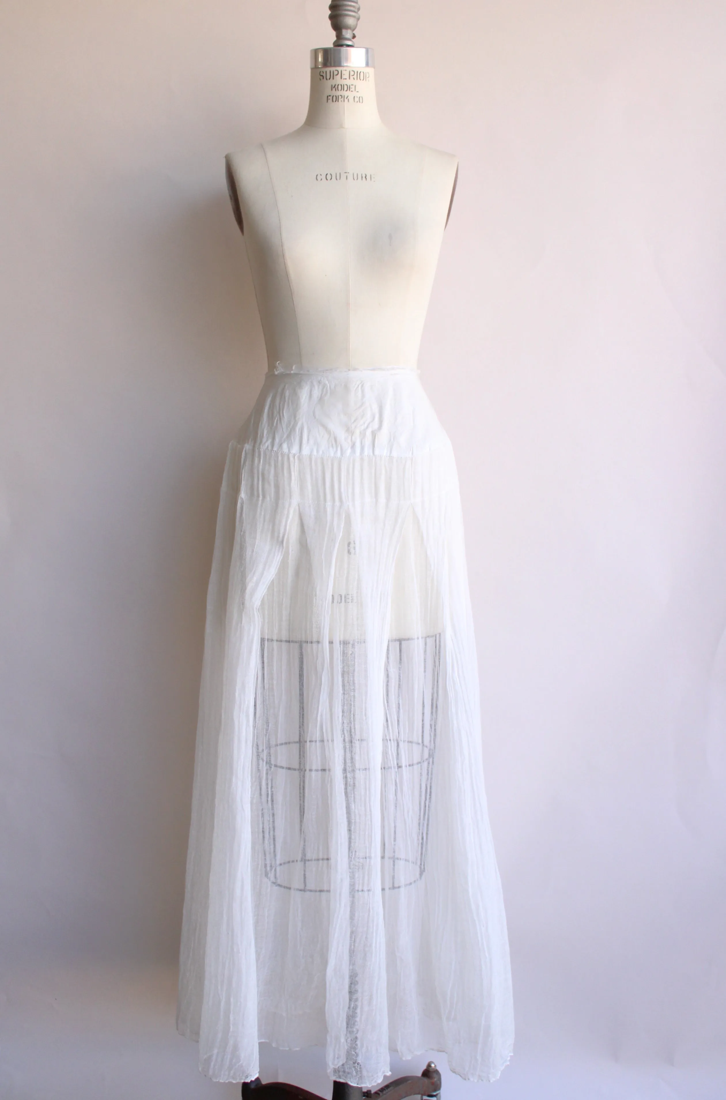 Vintage 1950s 1960s White Gauze Petticoat