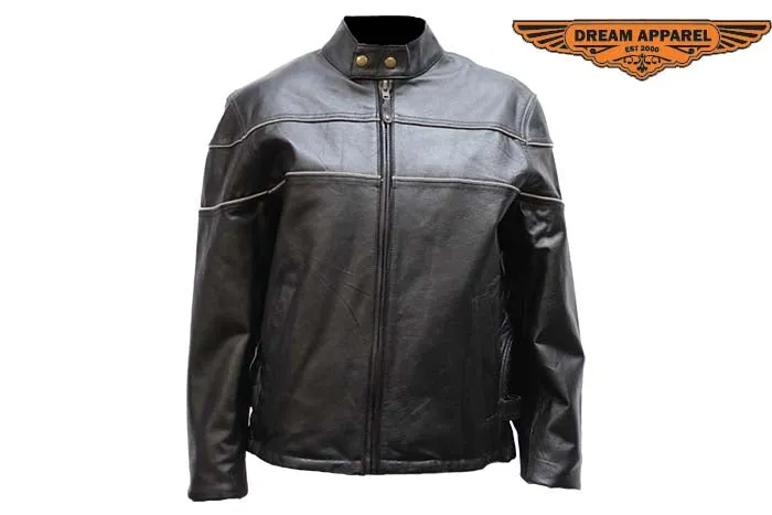 Womens Leather Jacket With Multi Pockets