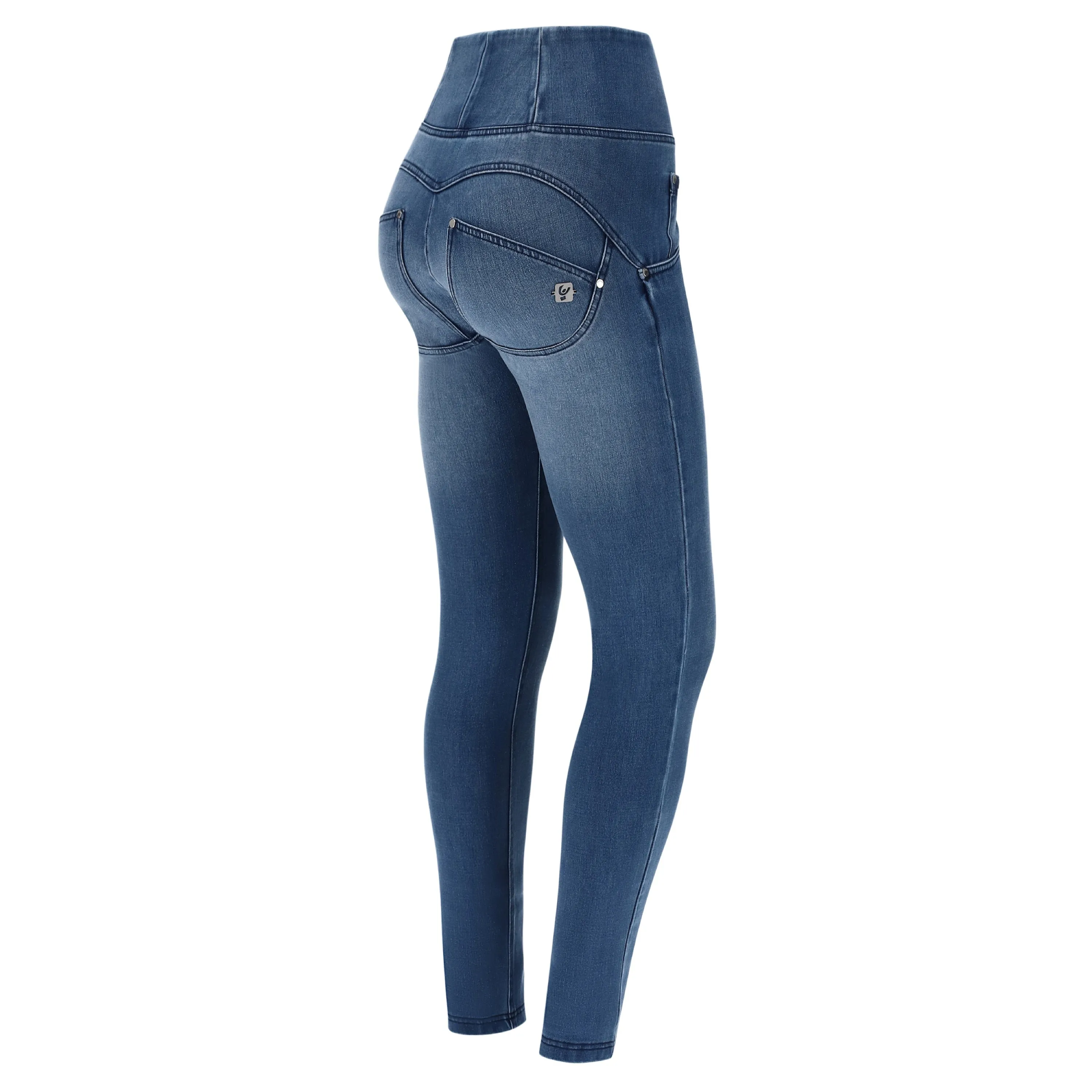 (WRUPSNUG1HS240-J4B) Woven Denim WR.UP® Ripped Jeans met Hoge Taille