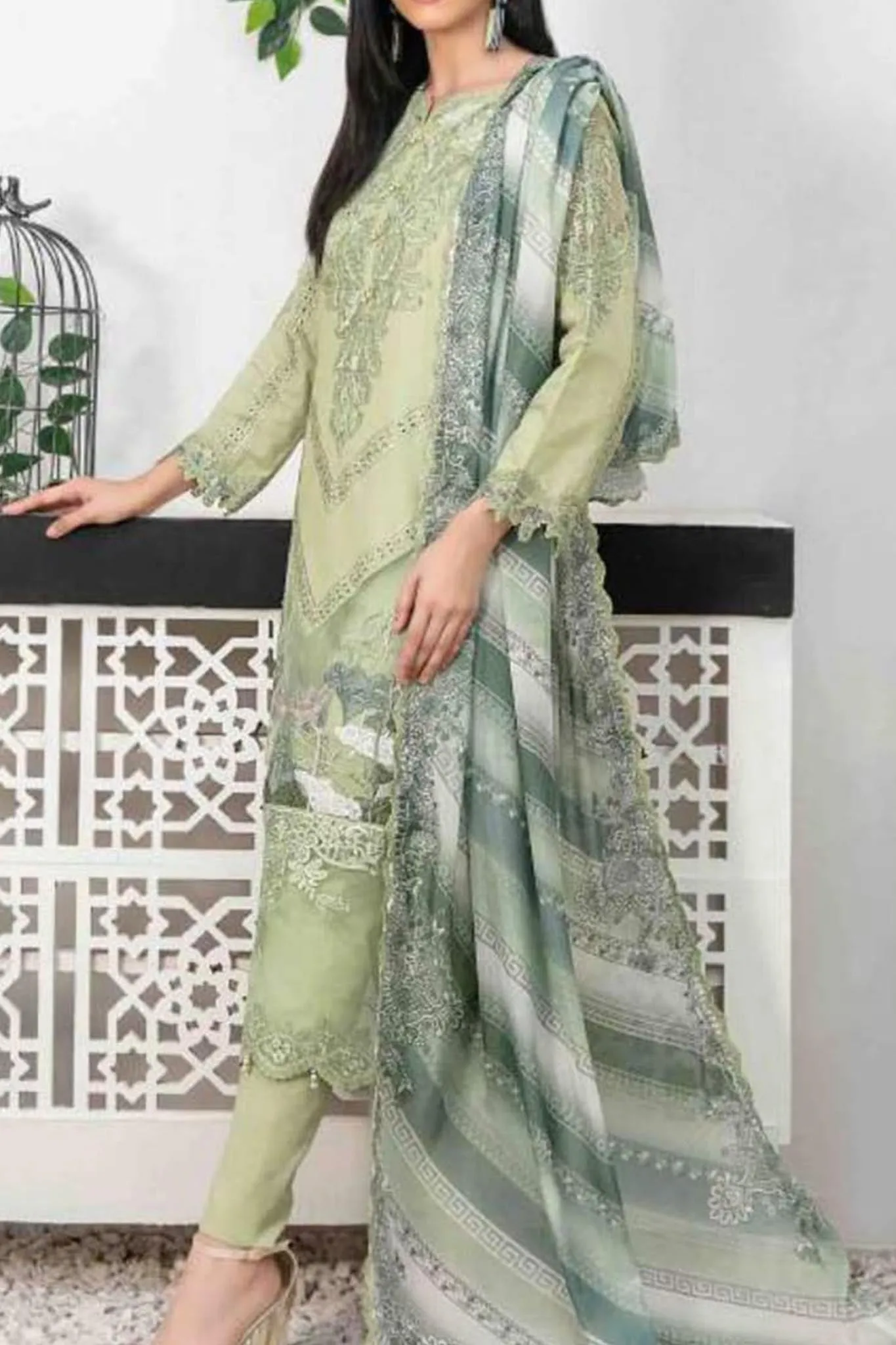 Zarka by Tawakkal Semi Stitched 3 Piece Emb Lawn Collection'2023-ZT-9133